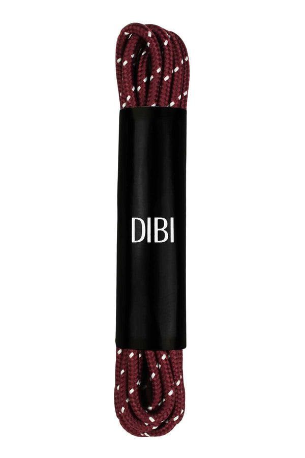 DIBI Burgundy Polkadot Dress Shoelaces w/ Gold Aglets