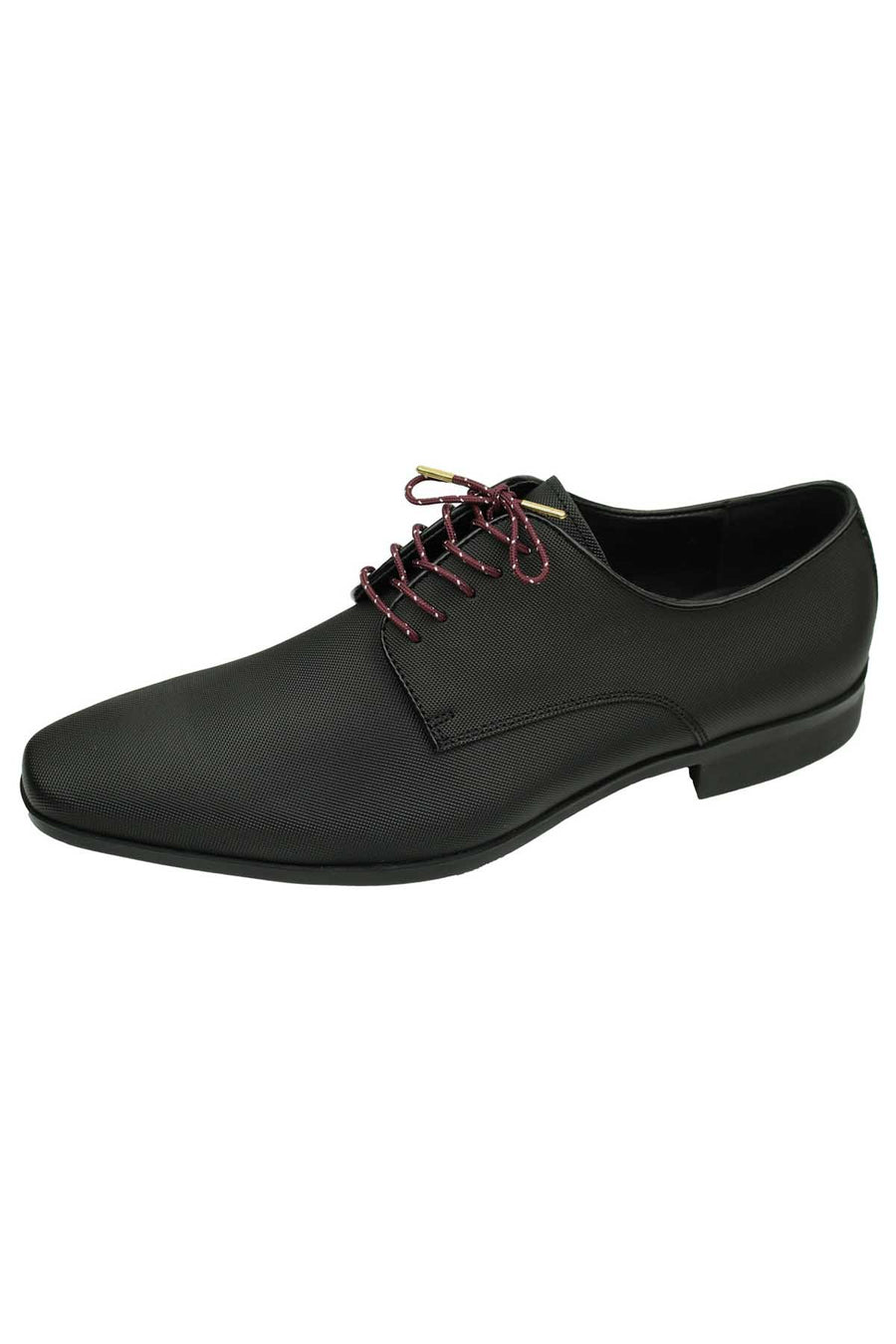 DIBI Burgundy Polkadot Dress Shoelaces w/ Gold Aglets