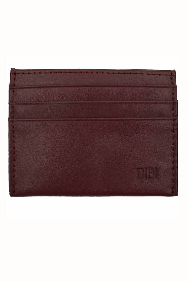 DIBI Burgundy Slim Leather Wallet