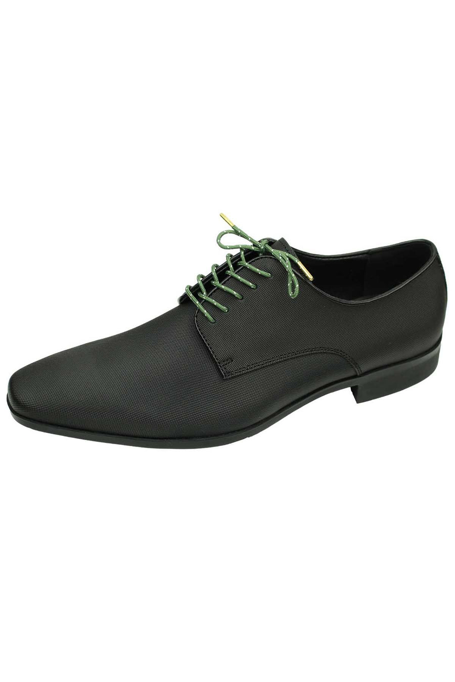 DIBI Green Polkadot Dress Shoelaces w/ Gold Aglets