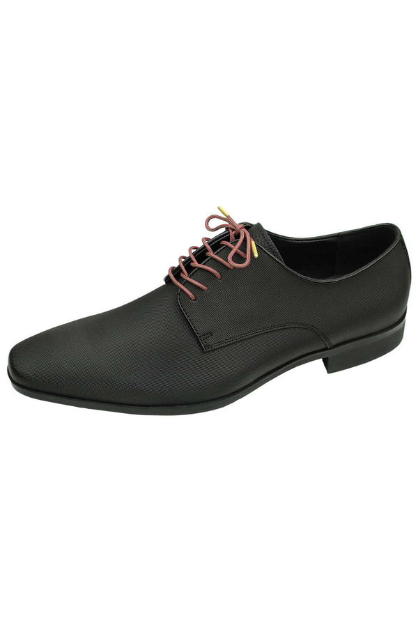 DIBI Green/Raspberry Striped Dress Shoelaces w/ Gold Aglets