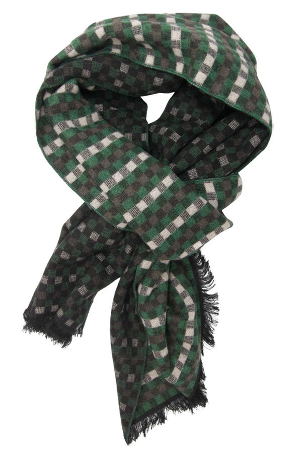 DIBI Green & Beige Gingham Scarf
