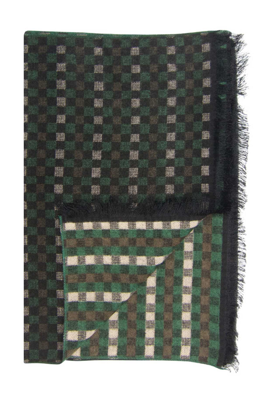 DIBI Green & Beige Gingham Scarf
