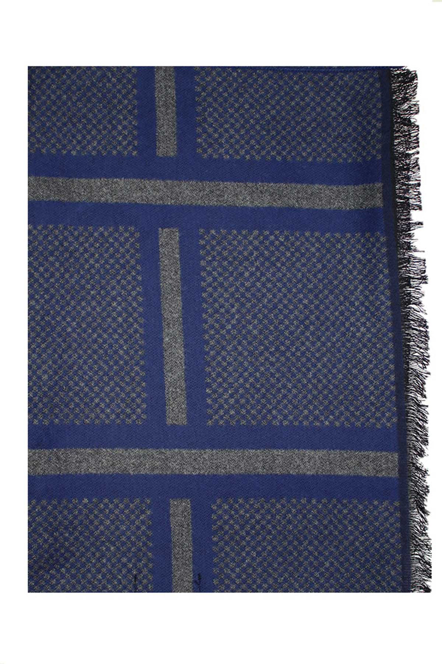 DIBI Navy & Grey Double Stripe Scarf