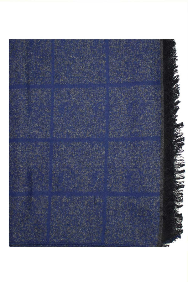 DIBI Navy & Grey Heather Plaid Scarf