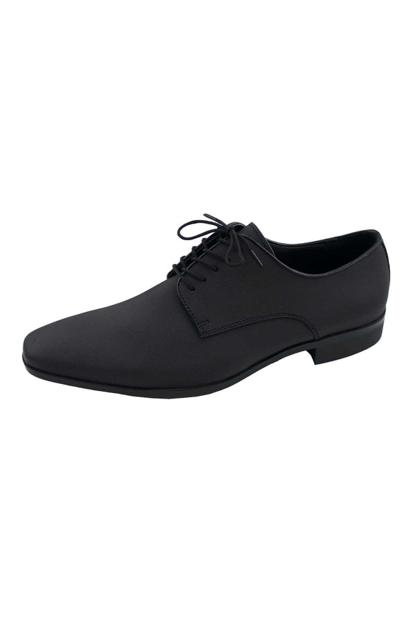 DIBI Solid-Black Dress Shoelaces w/ Black Aglets