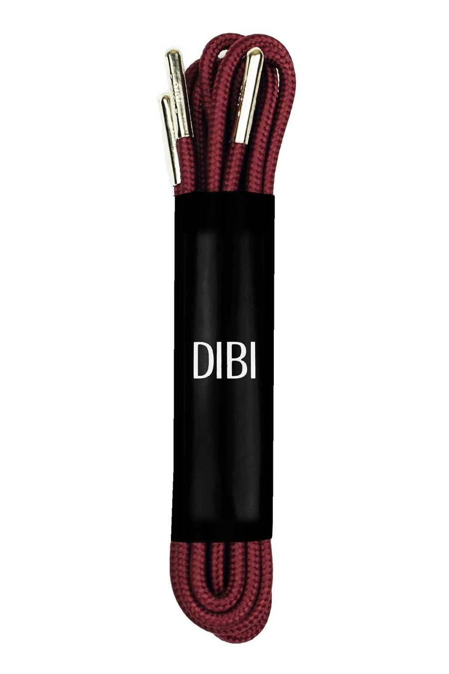 DIBI Solid Burgundy Dress Shoelaces w/ Silver Aglets