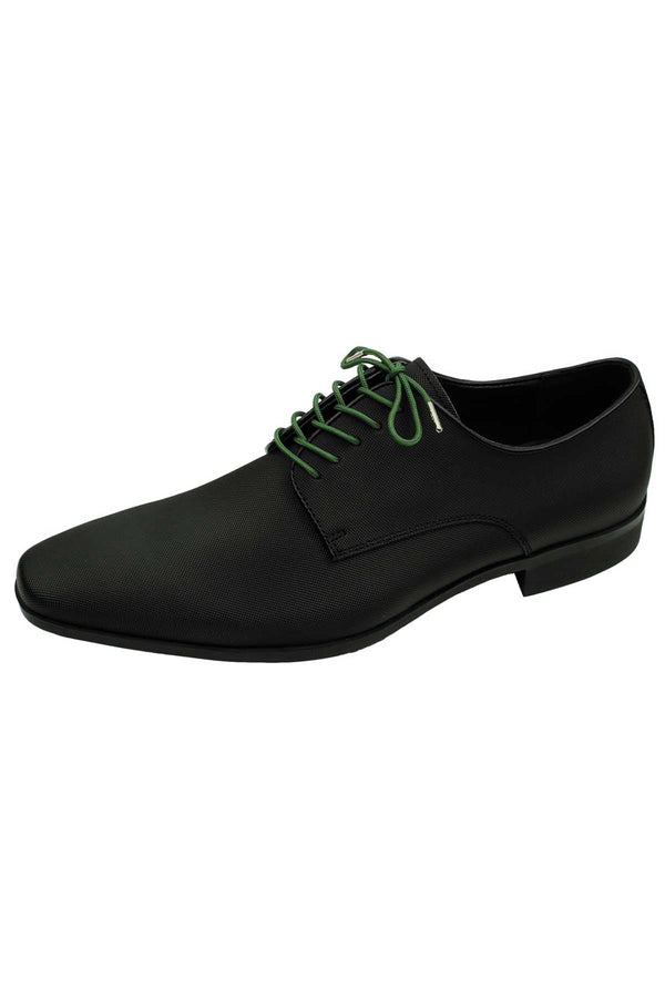 DIBI Solid-Green Dress Shoelaces w/ Silver Aglets