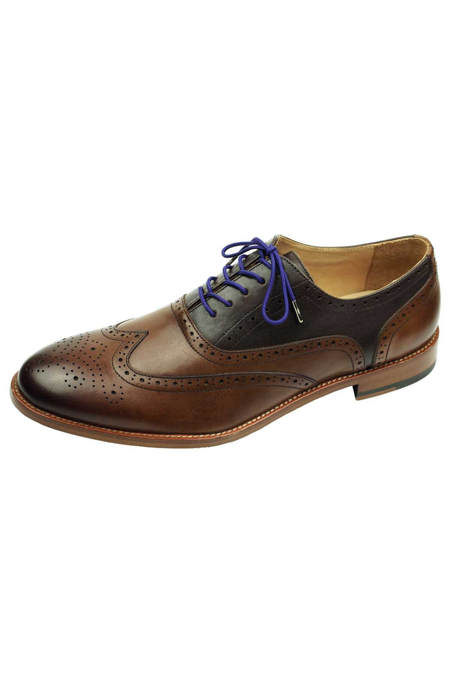 DIBI Solid Navy-Blue Dress Shoelaces w/ Silver Aglets