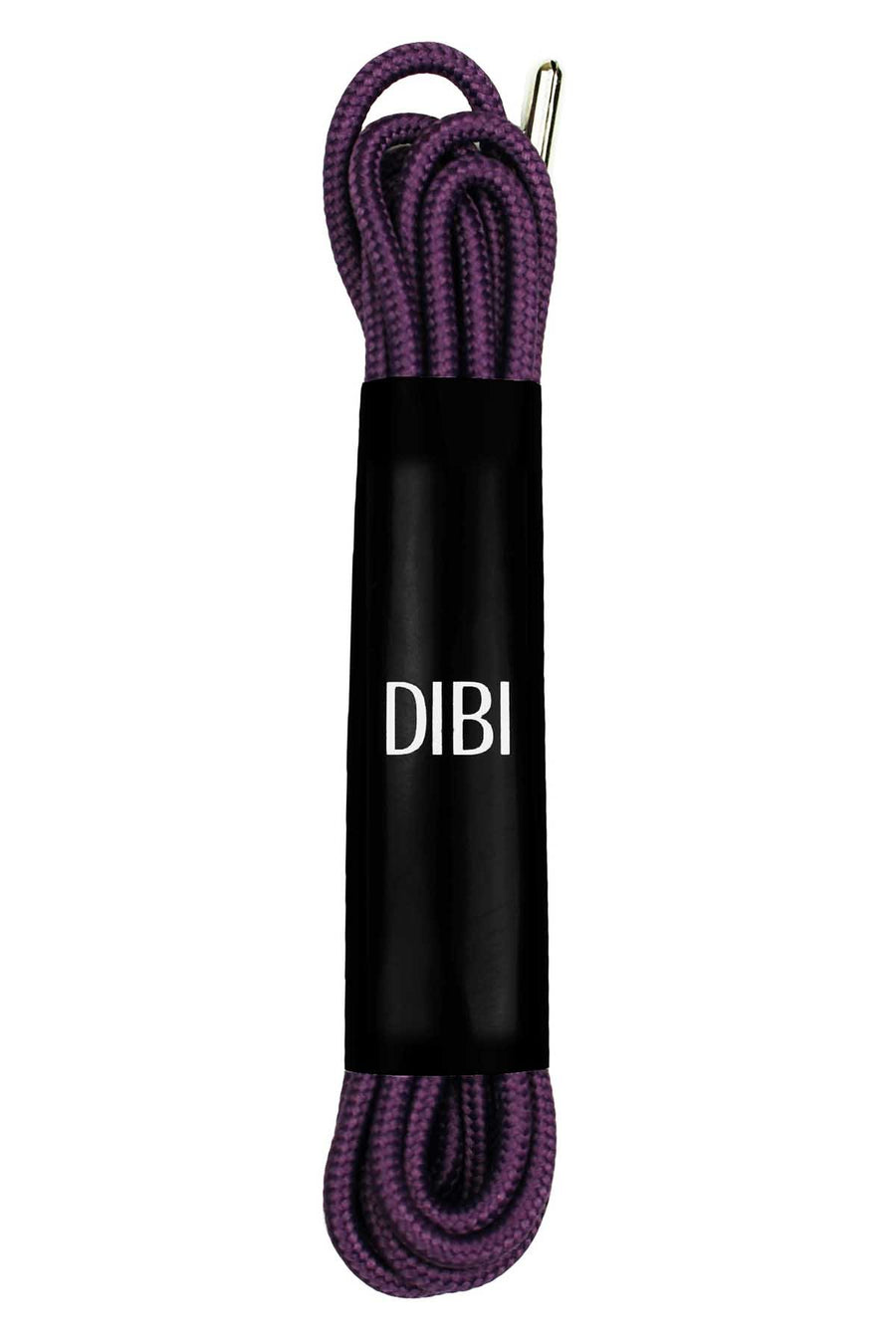 DIBI Solid Plum-Purple Dress Shoelaces w/ Silver Aglets