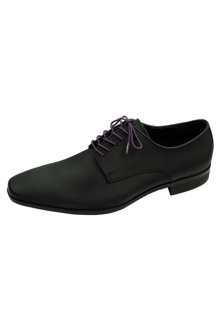 DIBI Solid Plum-Purple Dress Shoelaces w/ Silver Aglets