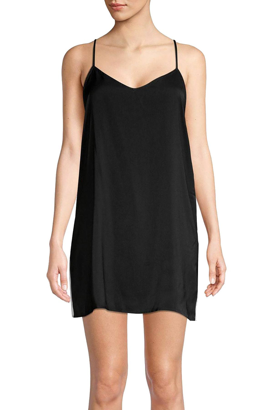 DKNY Black Crepe De Chine Racerback Chemise