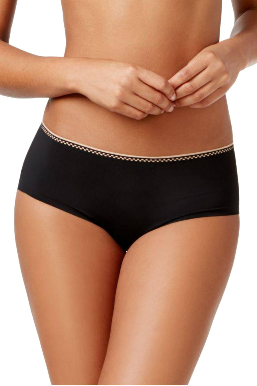 DKNY Black/Light-Glow Fusion Skyline Dotted-Trim Hipster