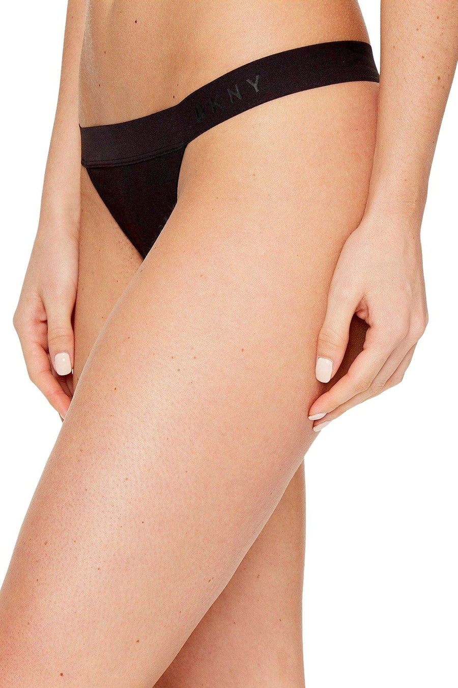 DKNY Black Logo Thong