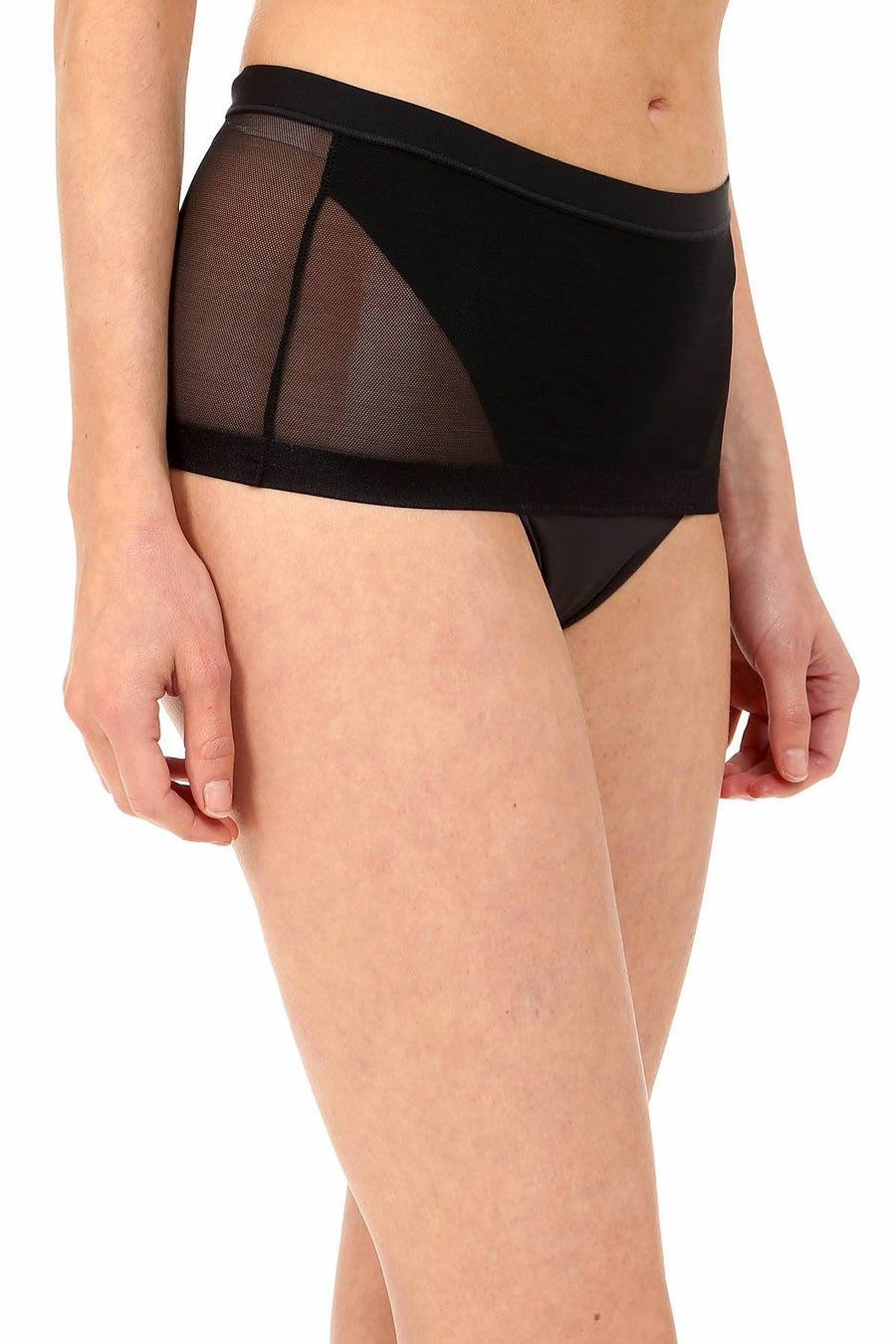 DKNY Black Modern-Lights Sheer Shaping Thong