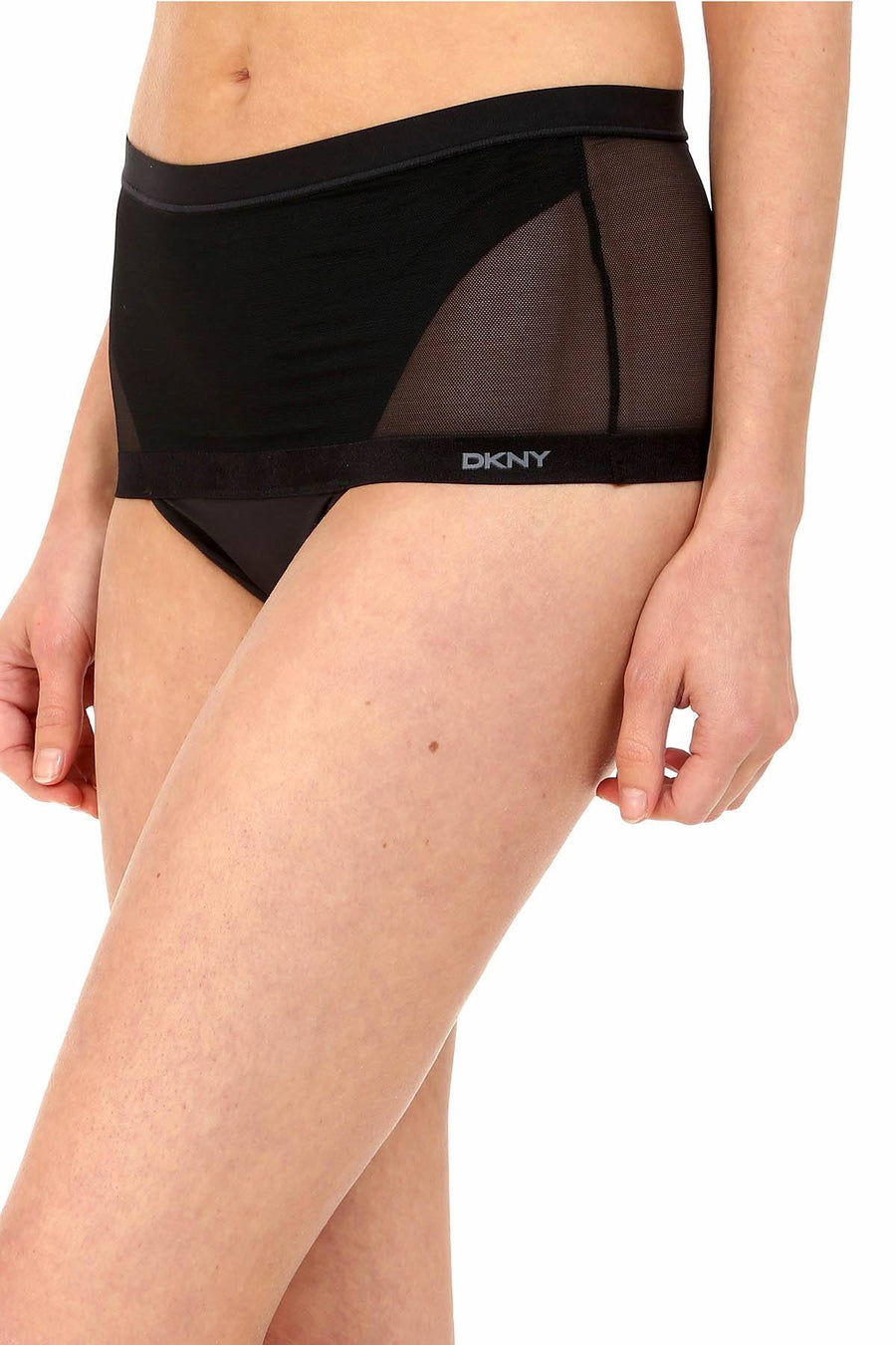 DKNY Black Modern-Lights Sheer Shaping Thong