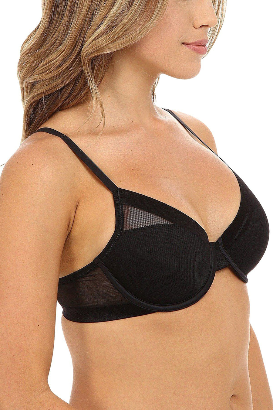 DKNY Black Modern-Lights Sheer Spacer Bra