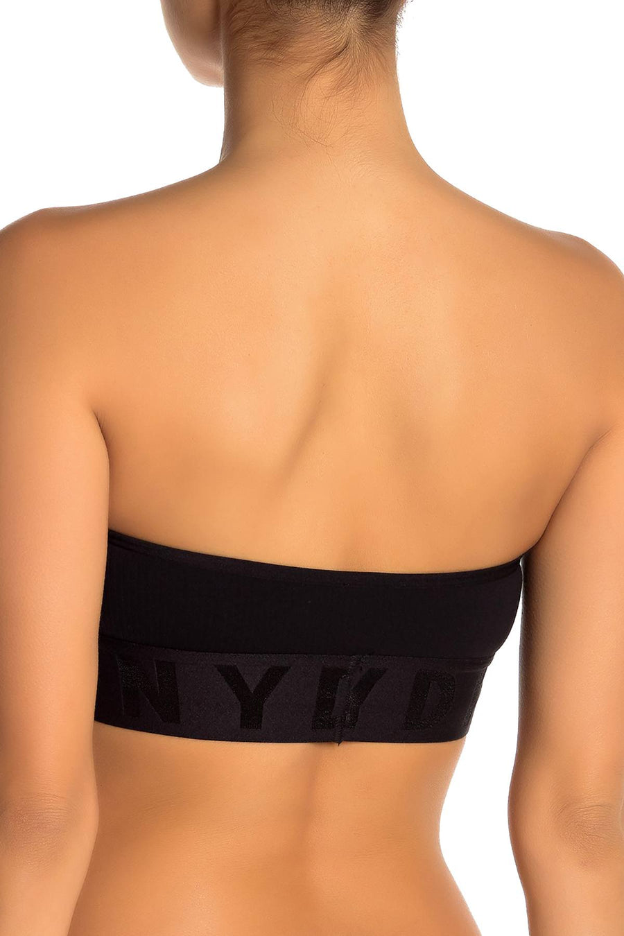 DKNY Black Ribbed Litewear Bandeau Bralette