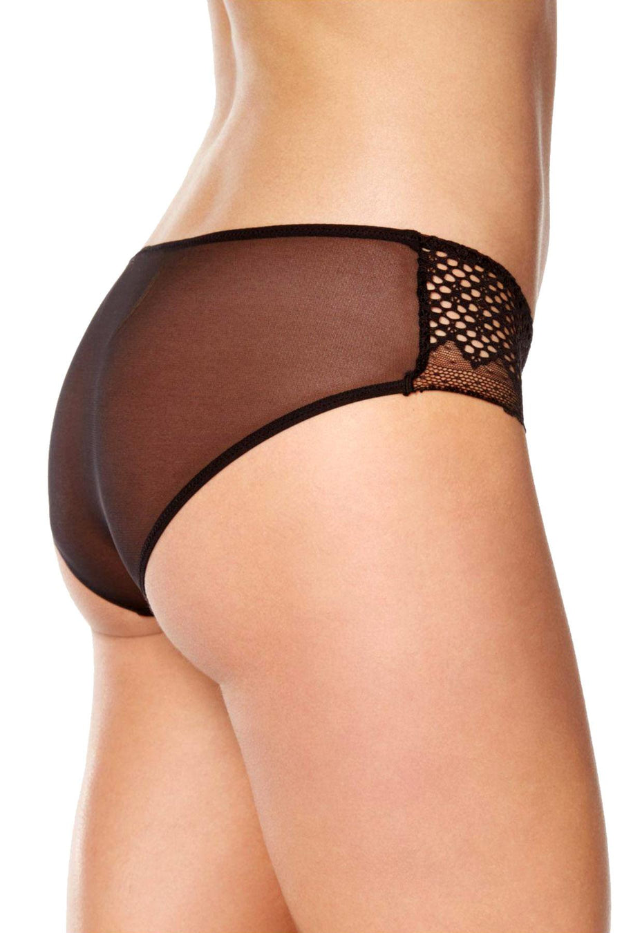 DKNY Black Sheer Lace Hipster