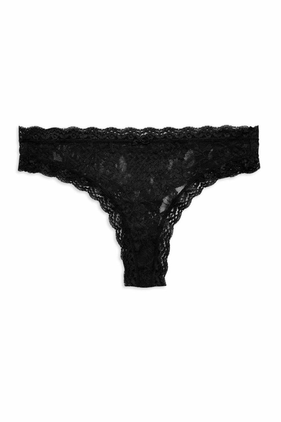 DKNY Black Signature Lace Thong