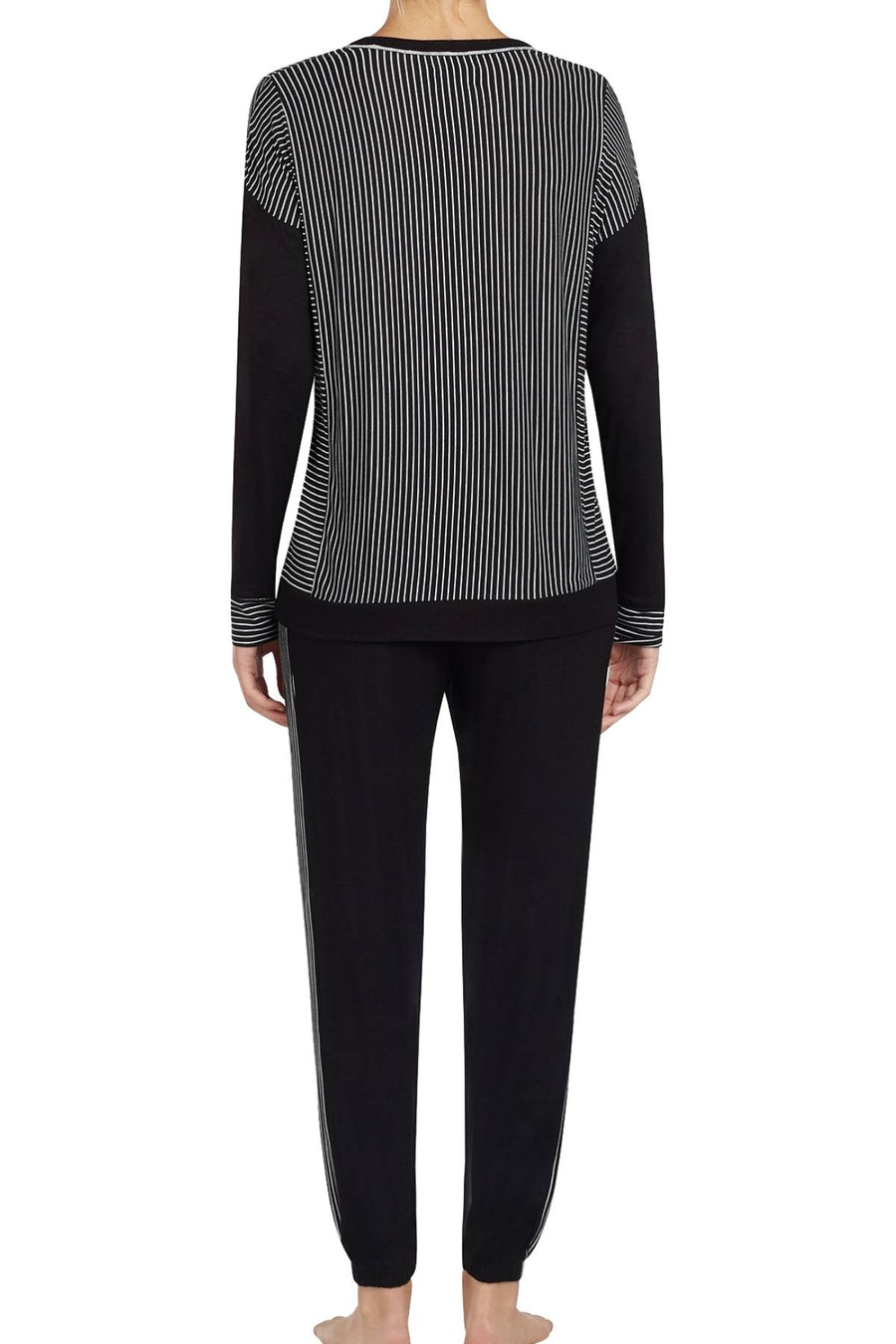 DKNY Black/White Contrast-Panel Lounge Set