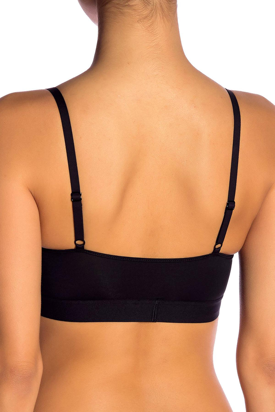 DKNY Black/White Logo Scoop Wirefree Bralette