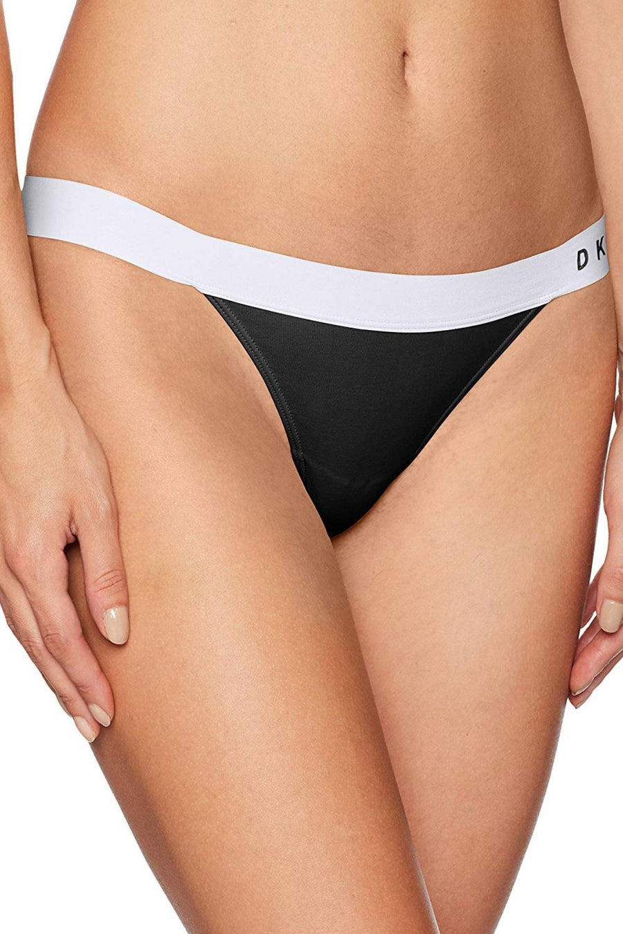 DKNY Black/White Logo Thong
