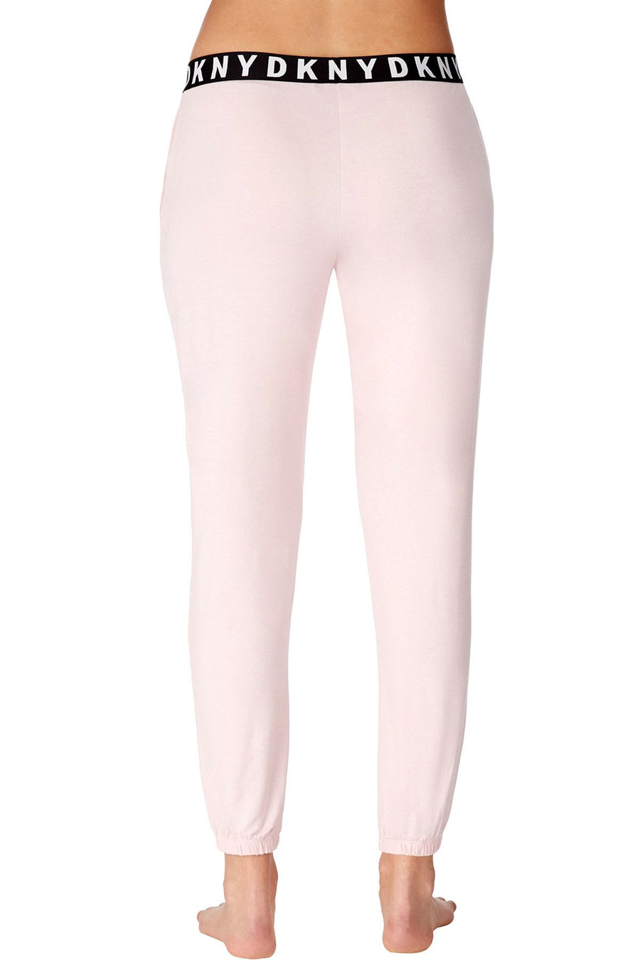 DKNY Blush Logo Tuxedo Stripe Jogger Pant