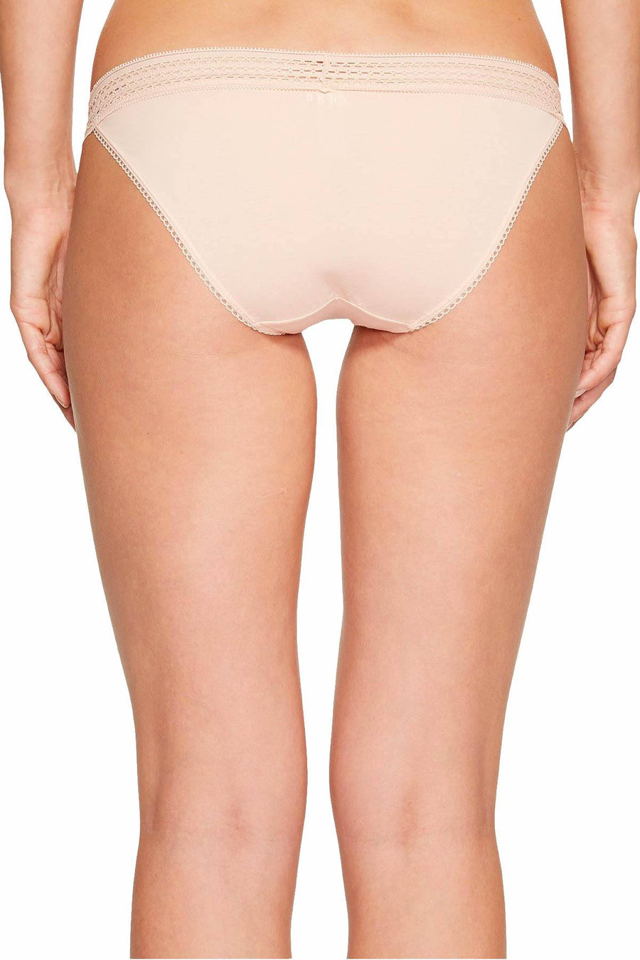 DKNY Blush-Nude Lace-Trim Bikini Brief