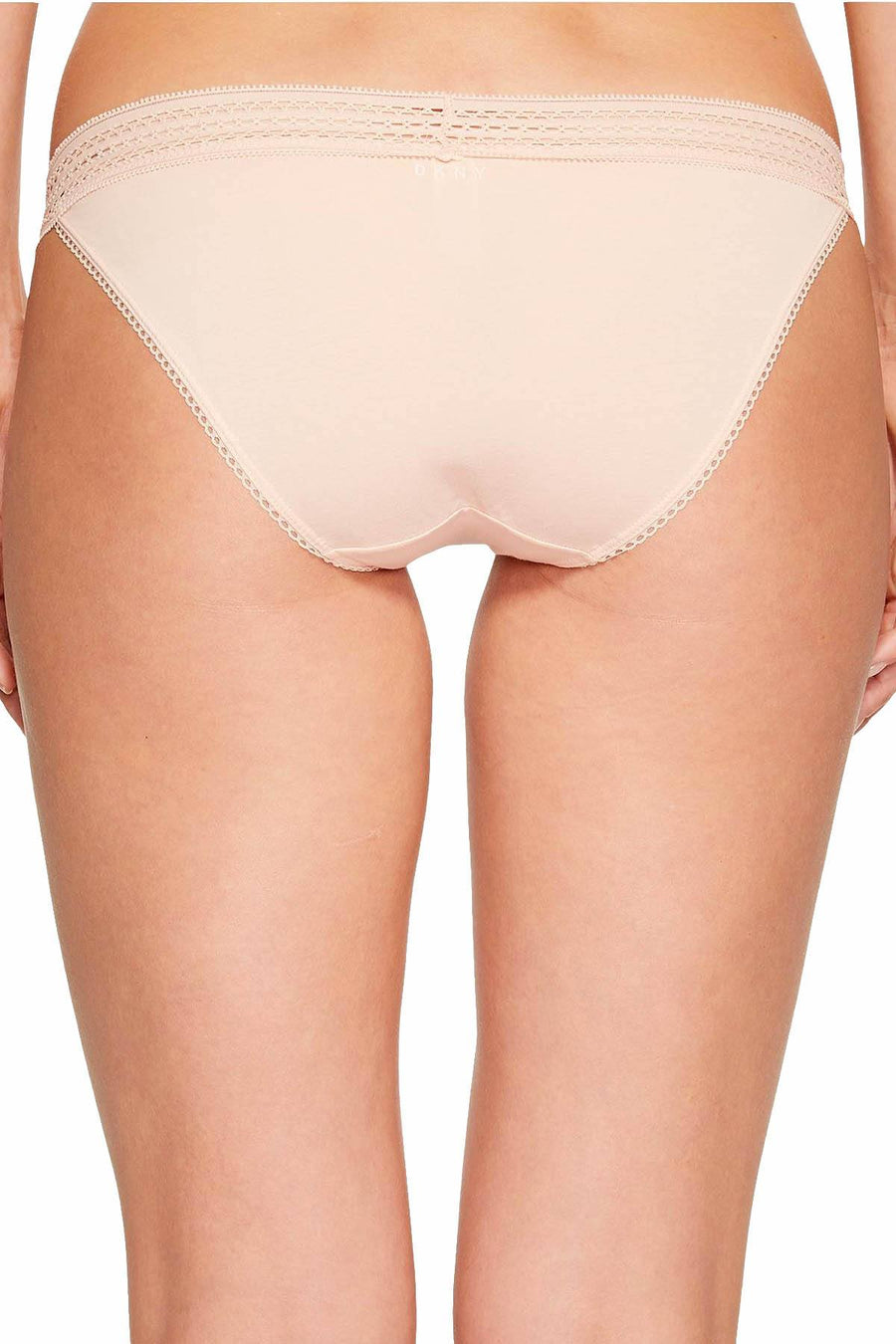 DKNY Blush-Nude Lace-Trim Bikini Brief