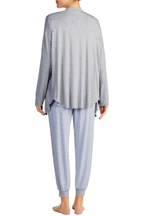DKNY Cozy Wrap Bed Jacket in Medium Gray