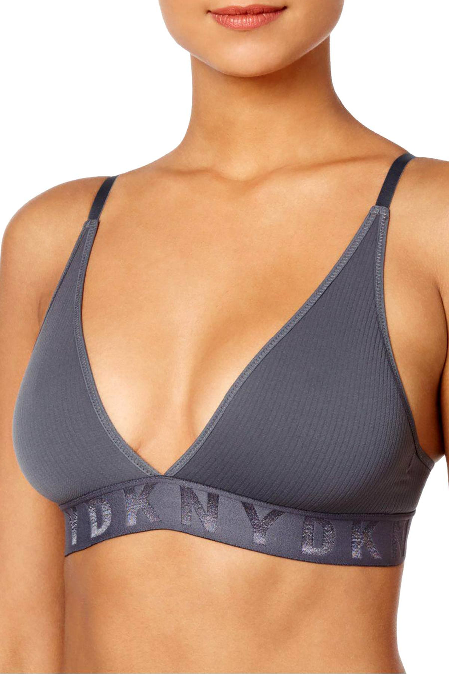 DKNY Graphite Litewear Seamless Ribbed Bralette