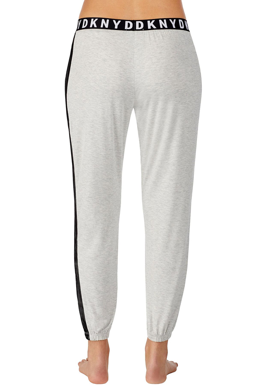 DKNY Light Grey Logo Tuxedo Stripe Jogger Pant