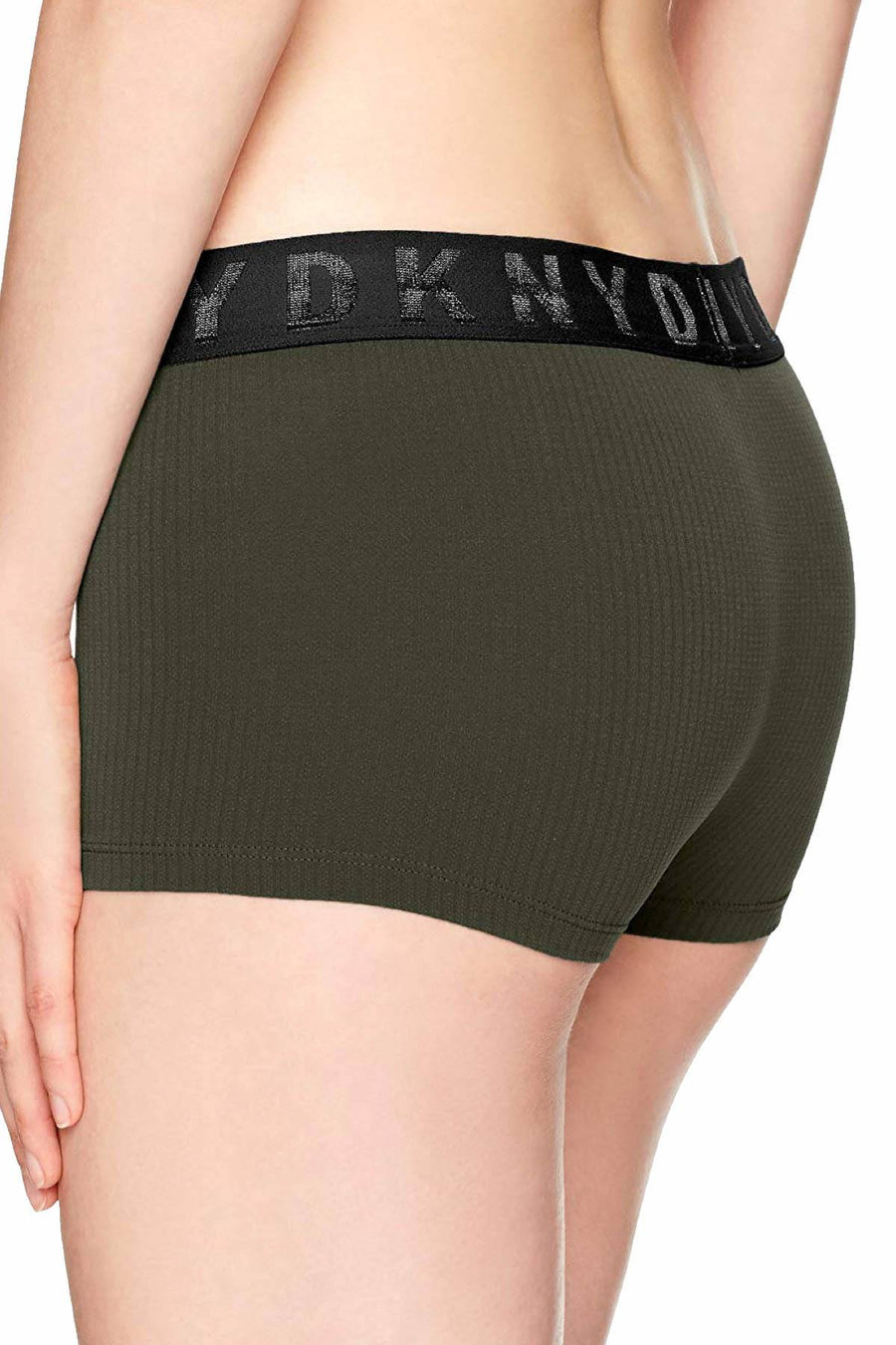DKNY Military-Green Litewear Seamless Ribbed Hipster