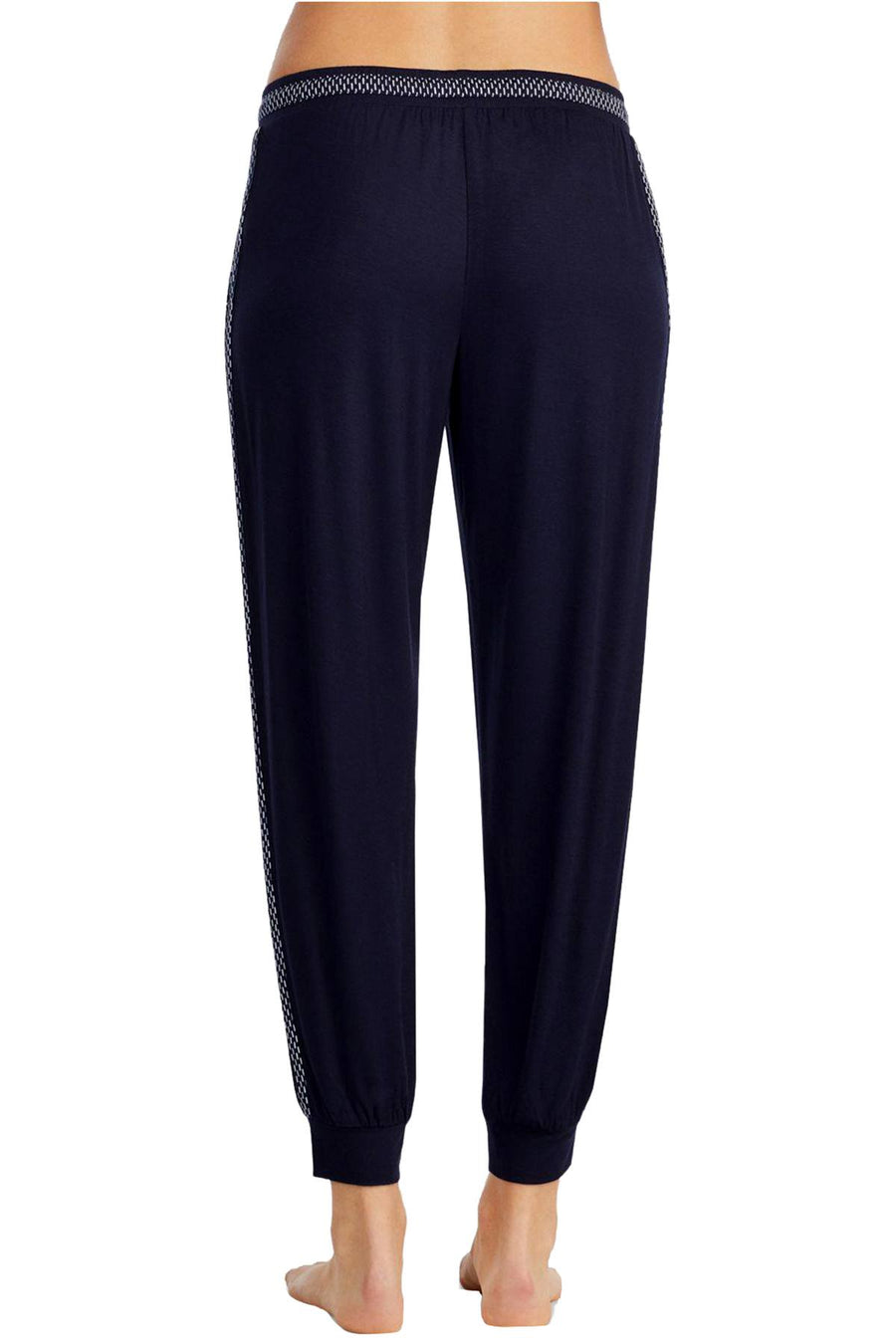 DKNY Navy Contrast-Print Cropped Jogger Lounge Pant