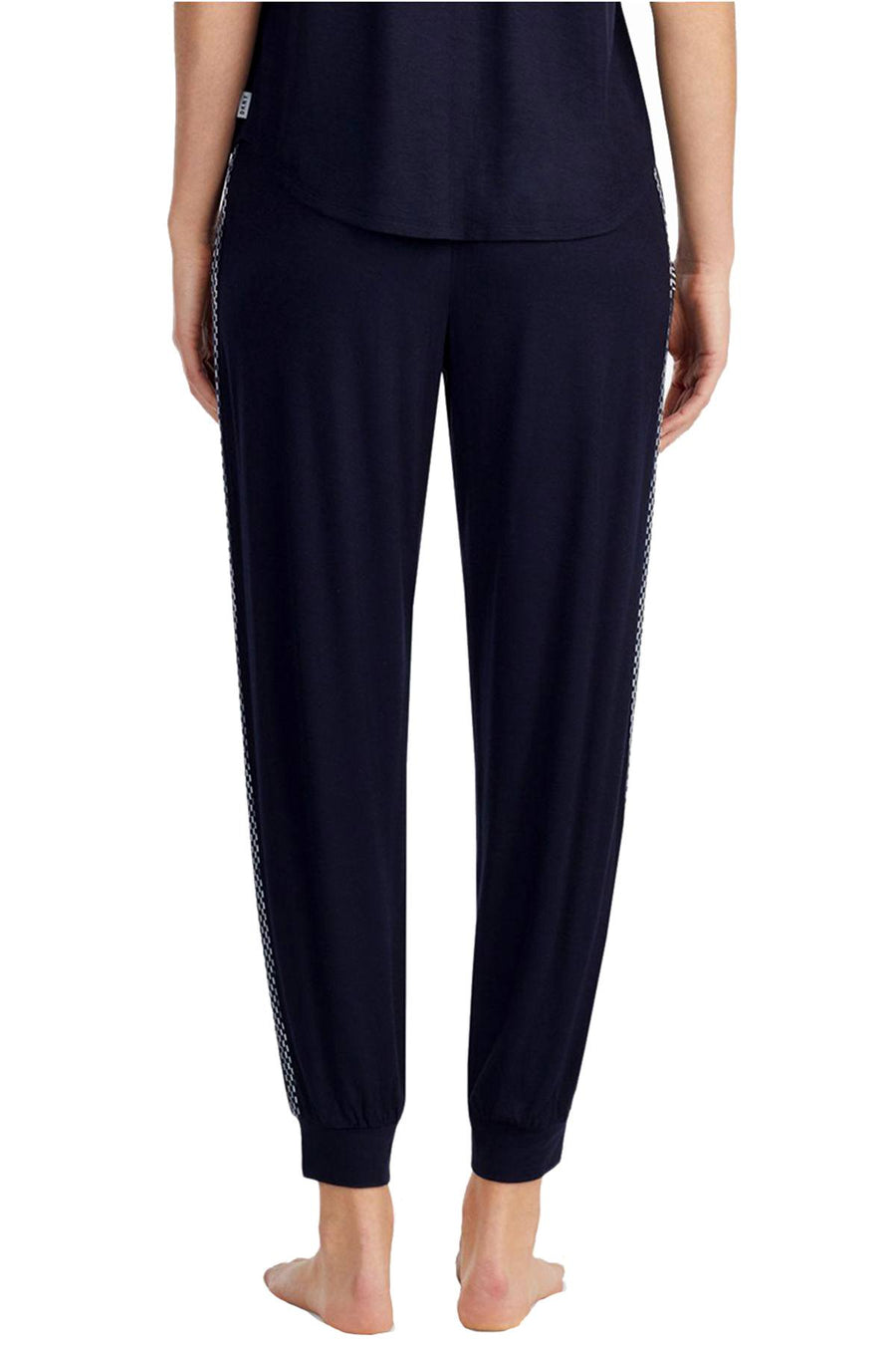 DKNY Navy Contrast-Print Cropped Jogger Lounge Pant