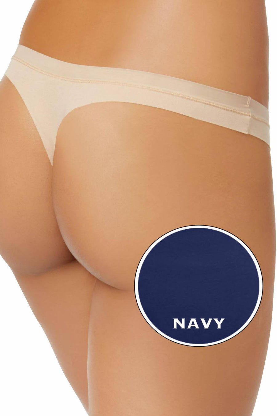 DKNY Navy Downtown Cotton Thong