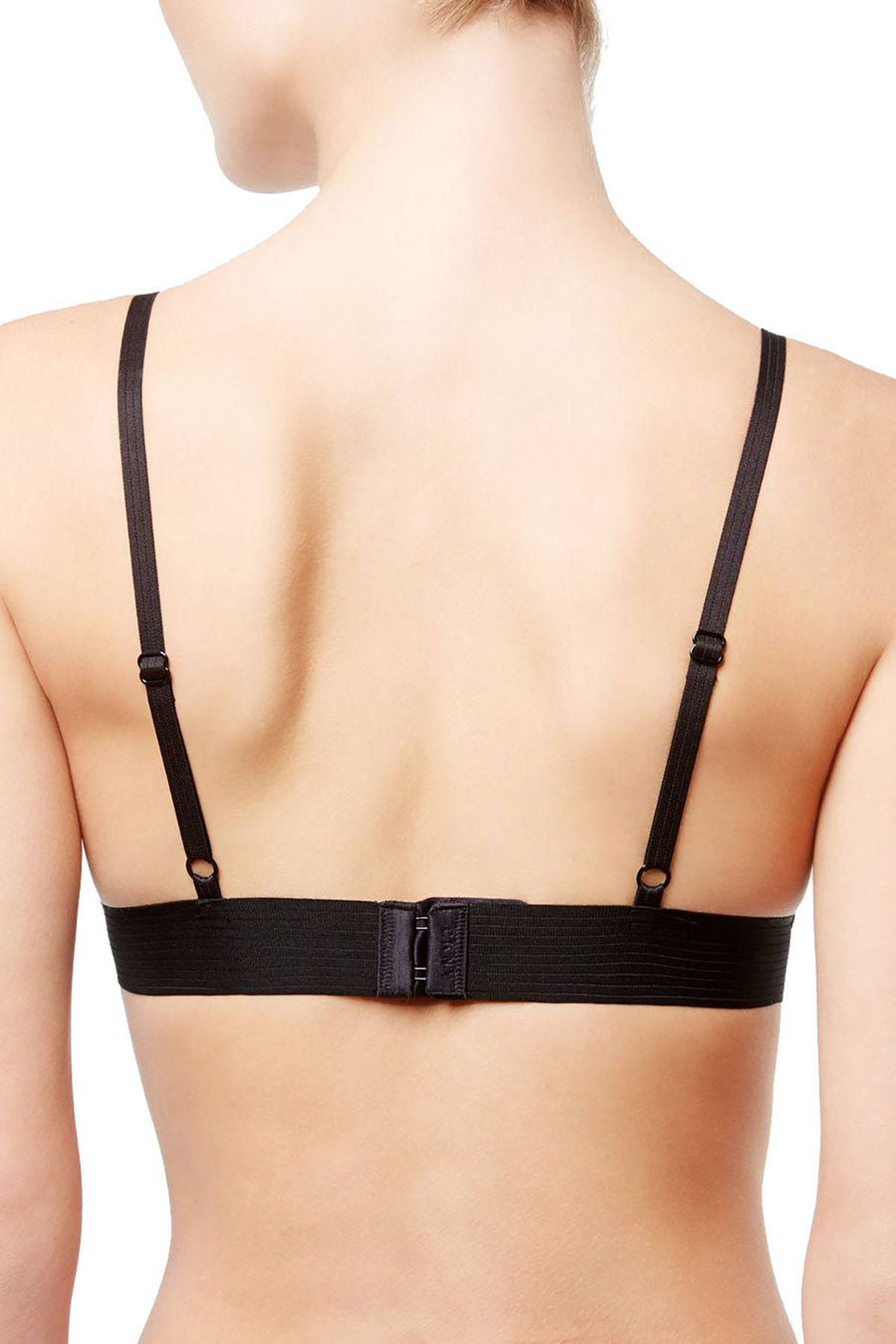 DKNY Nightfall Embroidered Triangle Bralette in Black