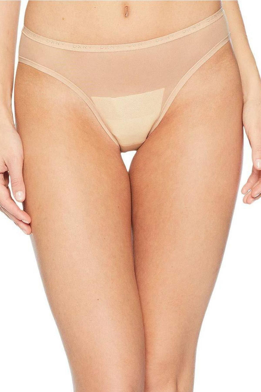 DKNY Nude Logo Mesh Bikini Brief