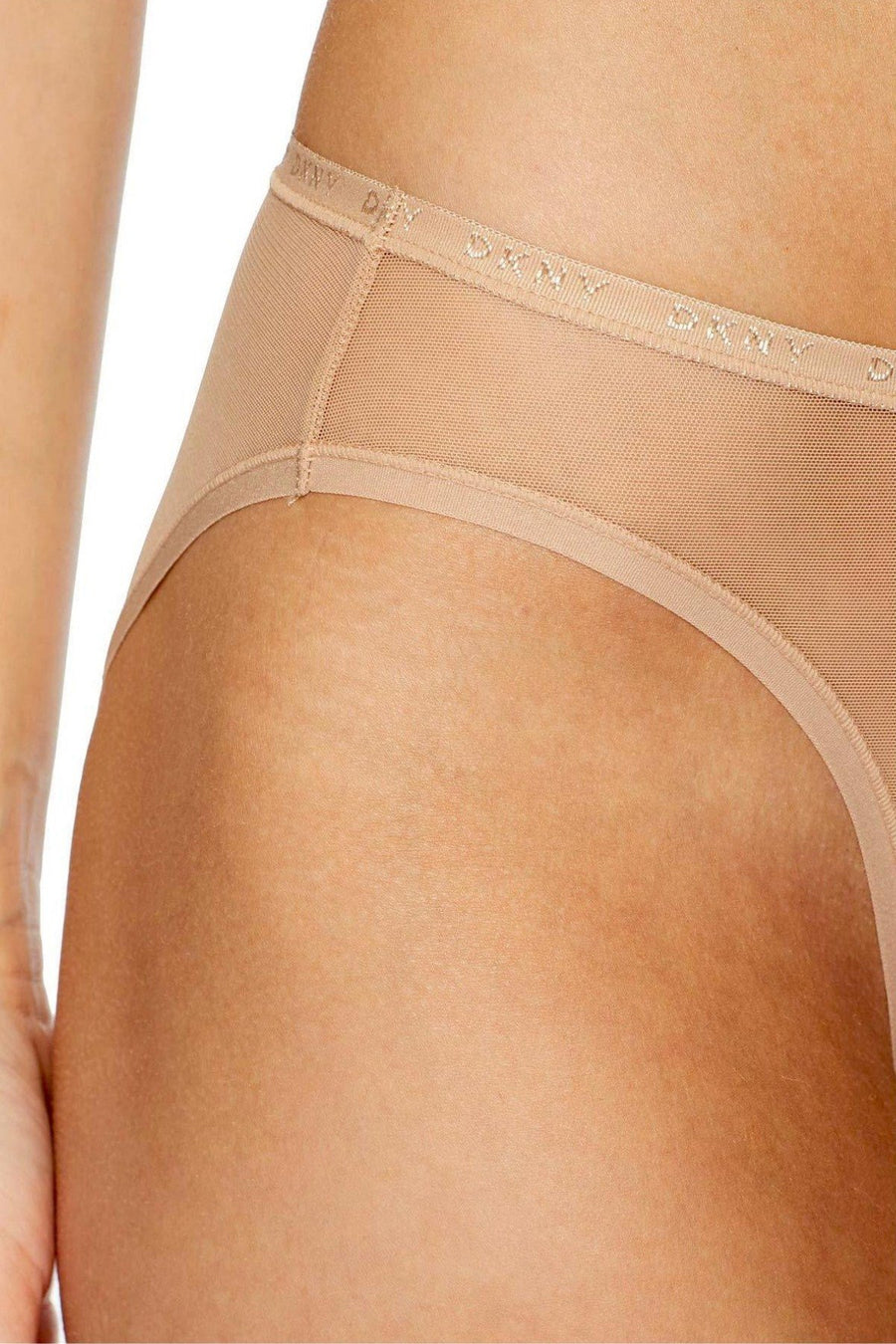 DKNY Nude Logo Mesh Bikini Brief