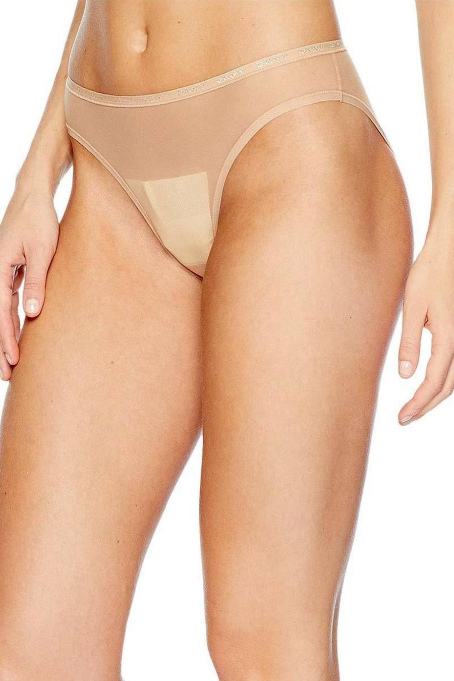 DKNY Nude Logo Mesh Bikini Brief
