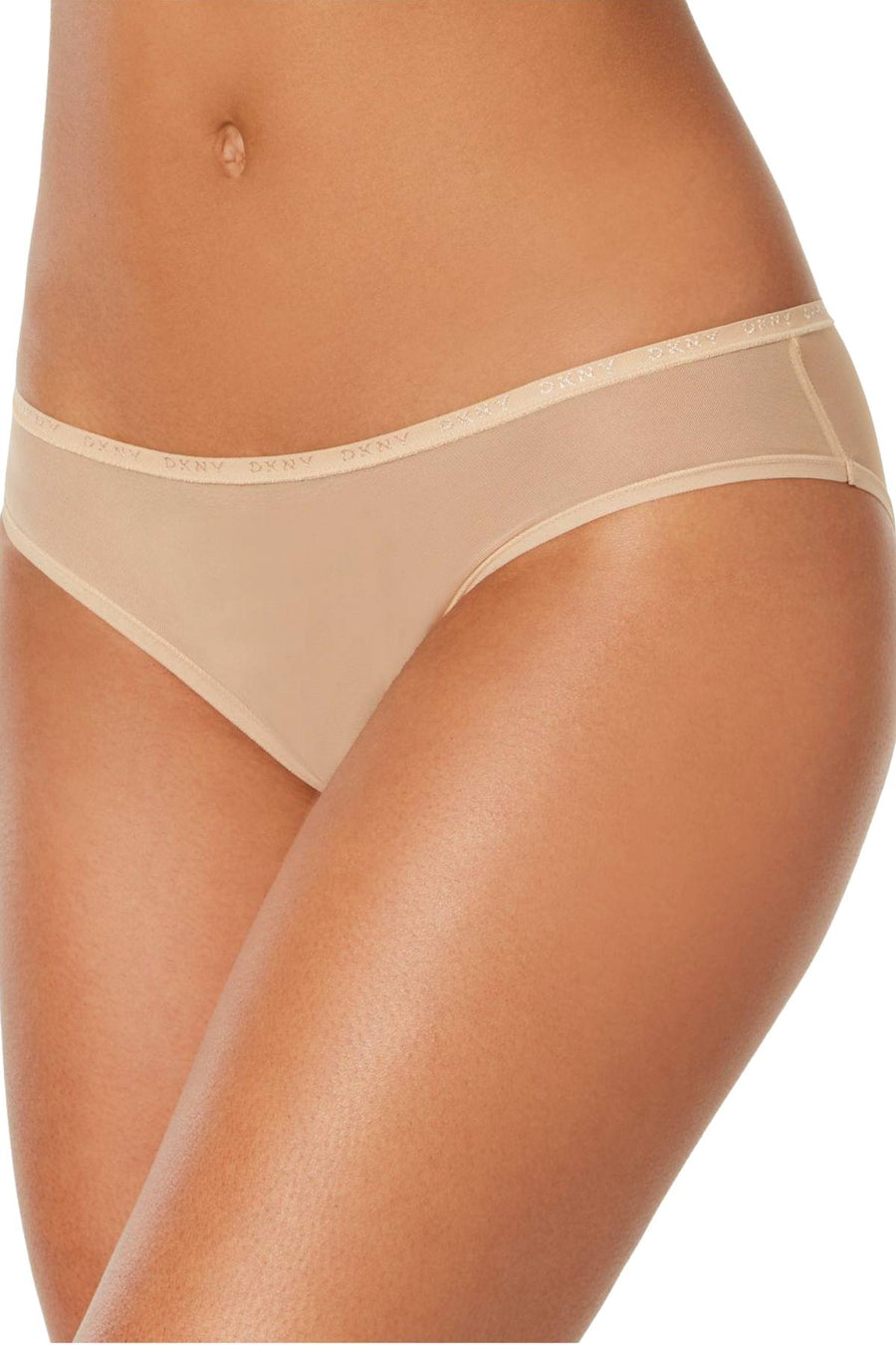 DKNY Nude Logo Mesh Bikini Brief