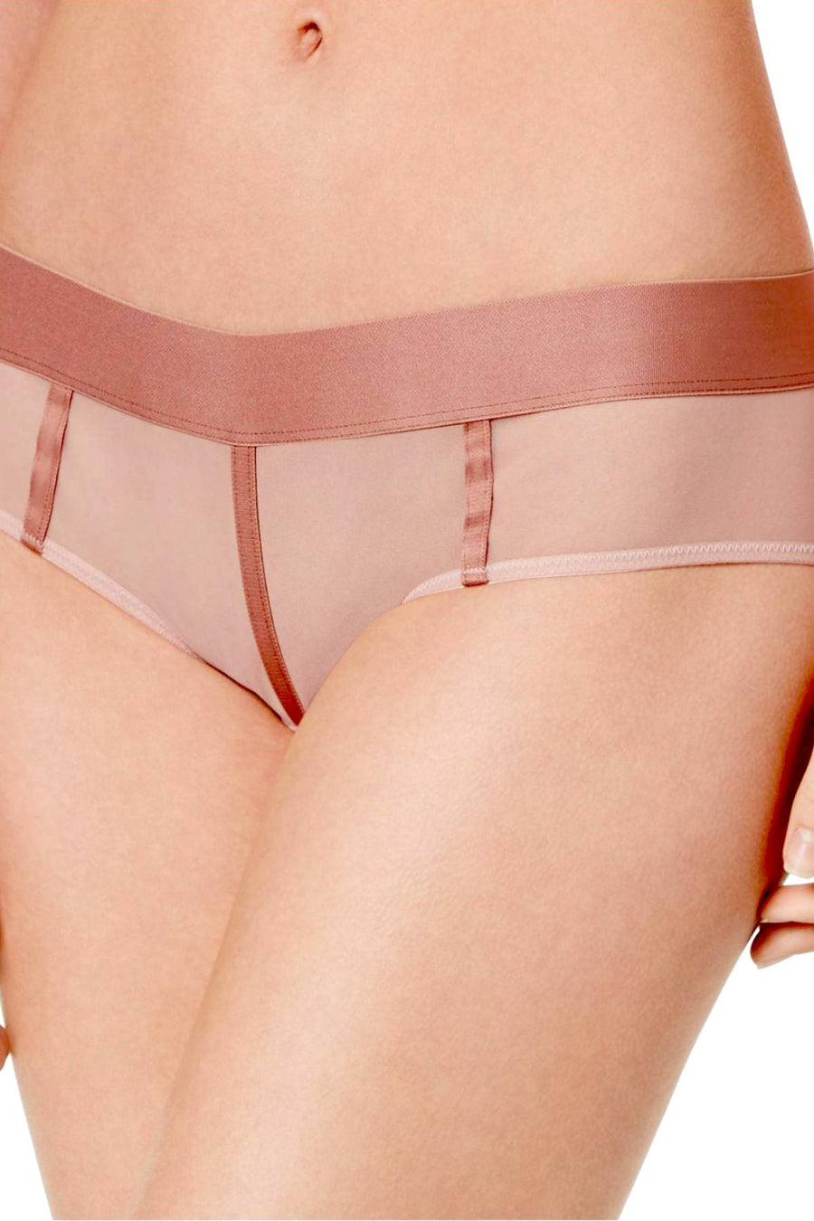 DKNY Pink Sheers Mesh-Panel Hipster