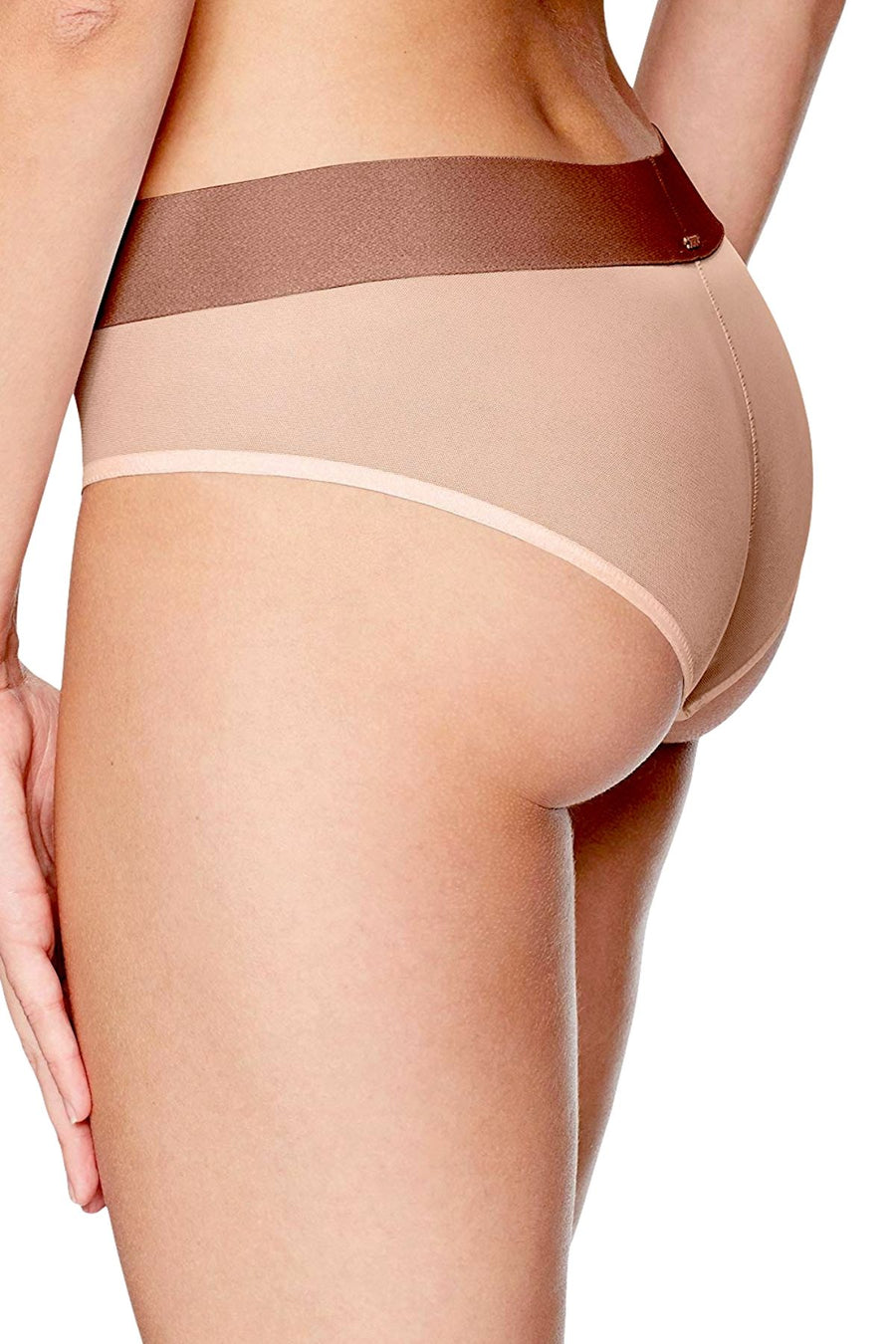 DKNY Pink Sheers Mesh-Panel Hipster