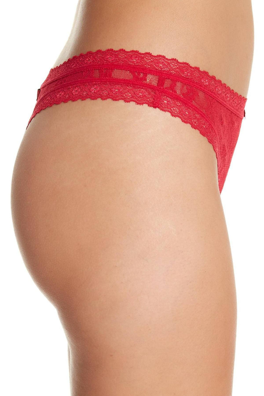 DKNY Red Signature Lace Thong
