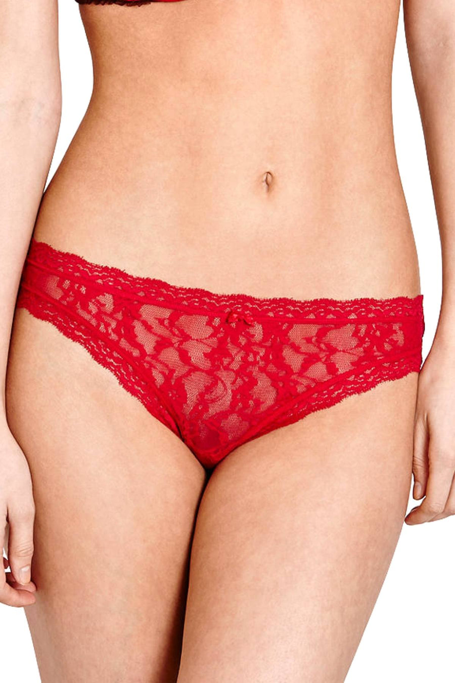 DKNY Red Signature Lace Thong