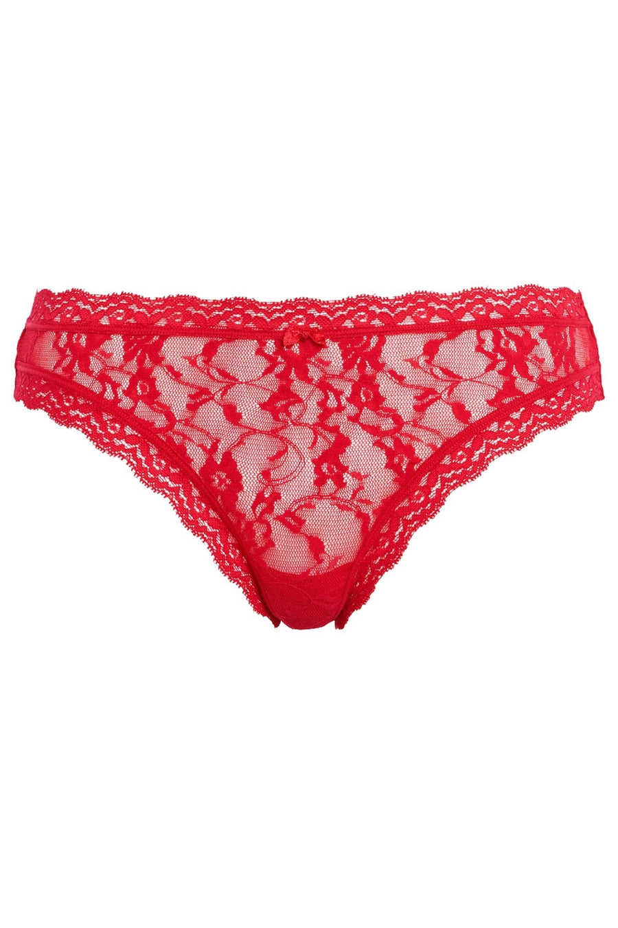 DKNY Red Signature Lace Thong