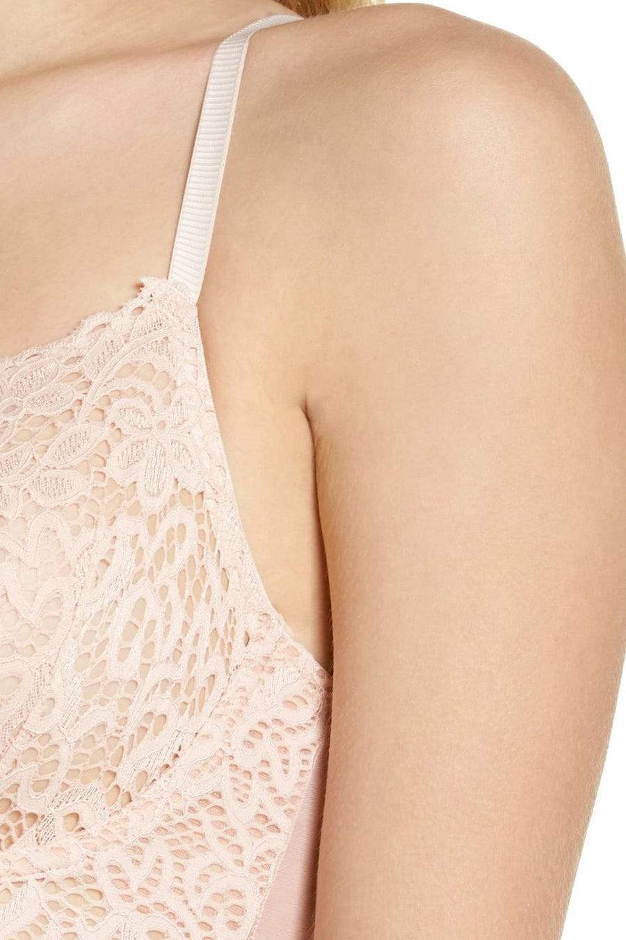DKNY Rose-Water Classic-Lace Sheer Bodysuit