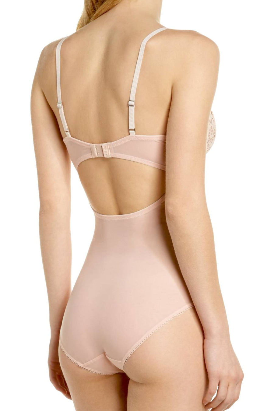 DKNY Rose-Water Classic-Lace Sheer Bodysuit