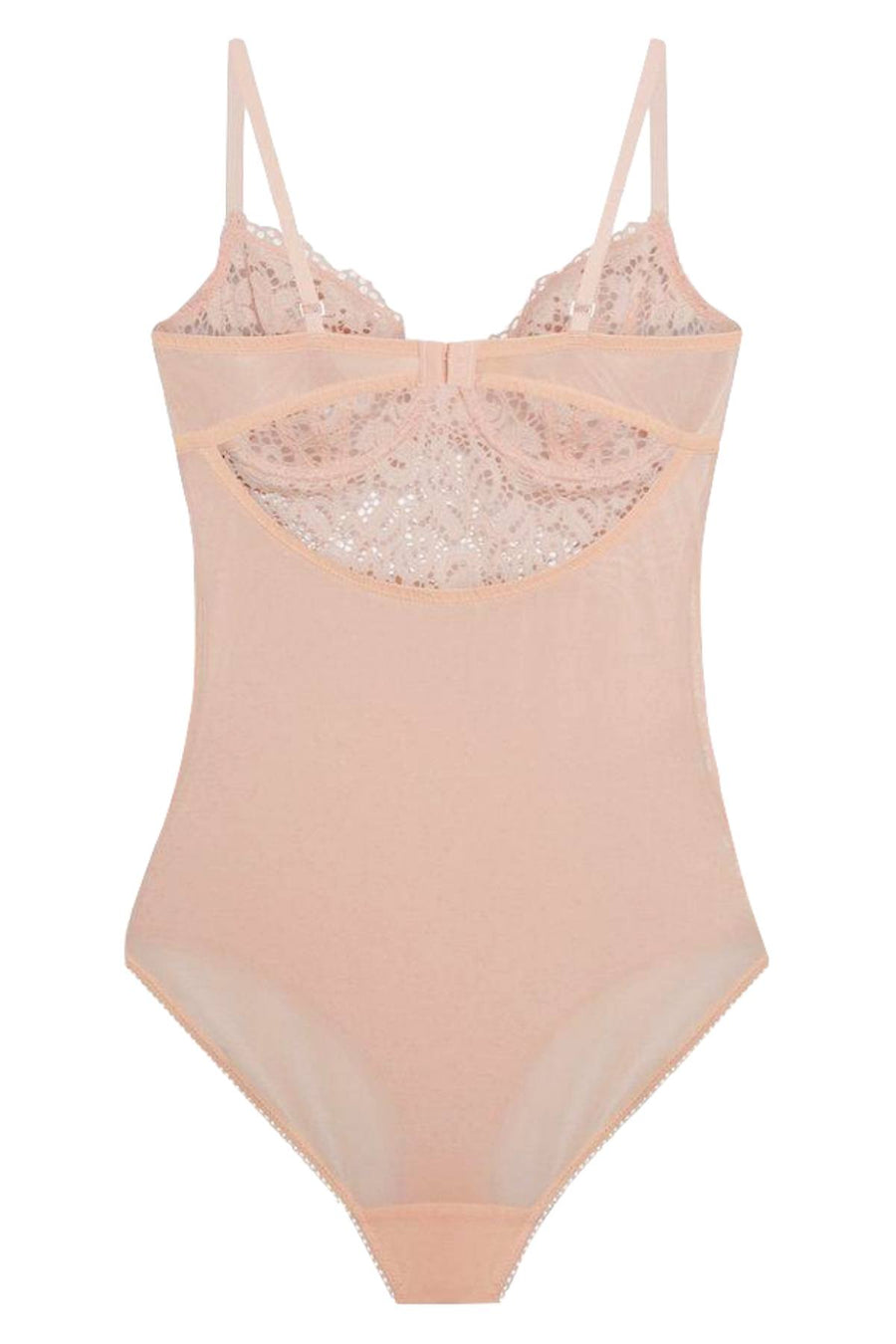 DKNY Rose-Water Classic-Lace Sheer Bodysuit